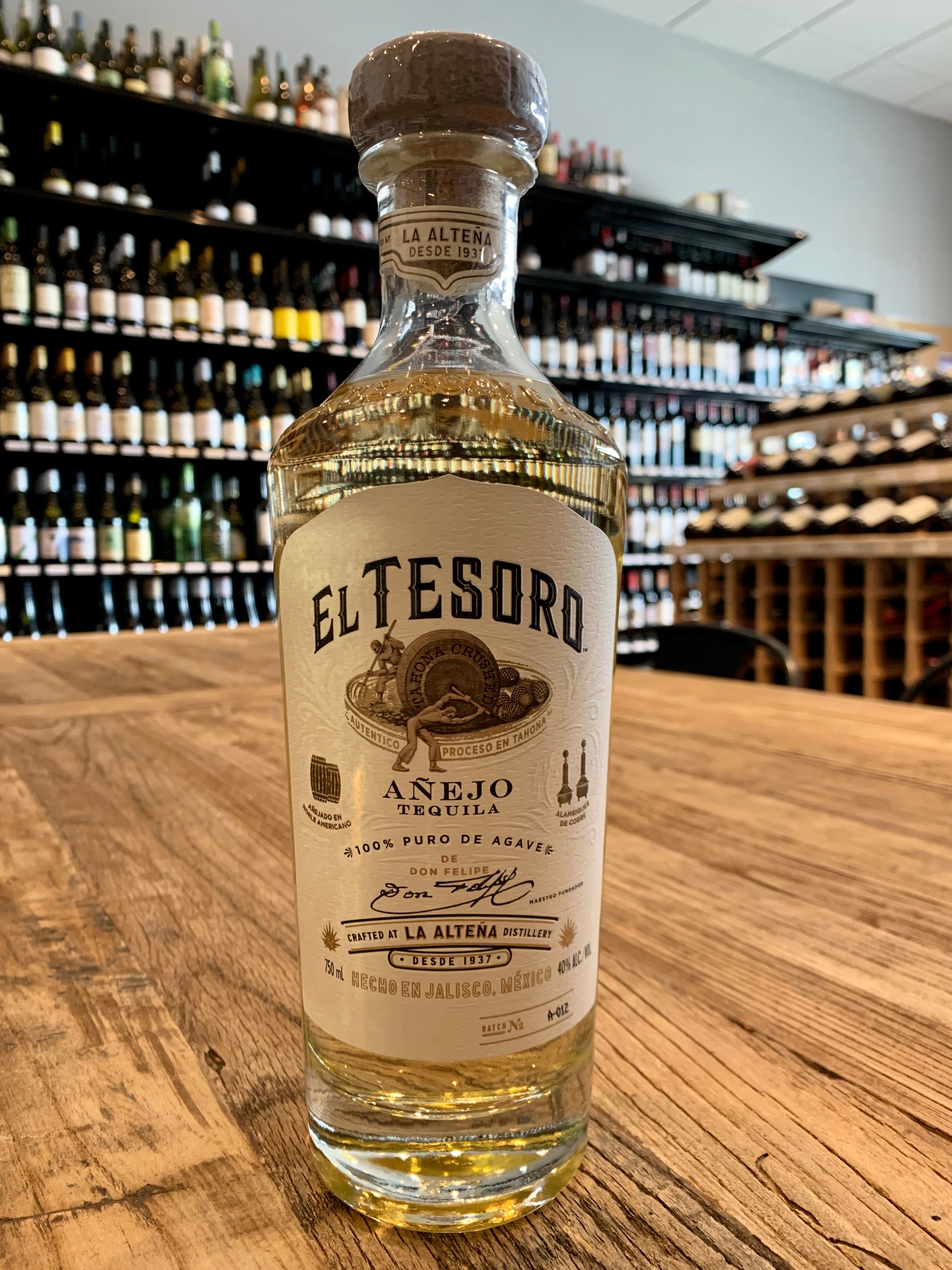 EL TESORO TEQUILA ANEJO [750ML] Center Wine + Spirits